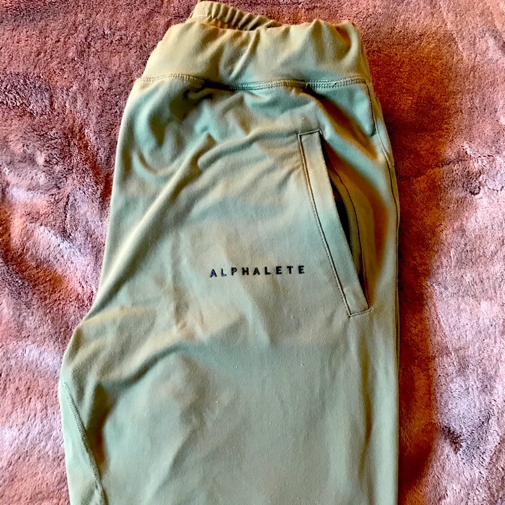 Men’s Olive Green Alphalete Joggers- Sz Medium